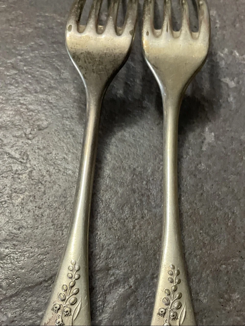 Vintage Silver Tone Dinner Forks - Set of 2